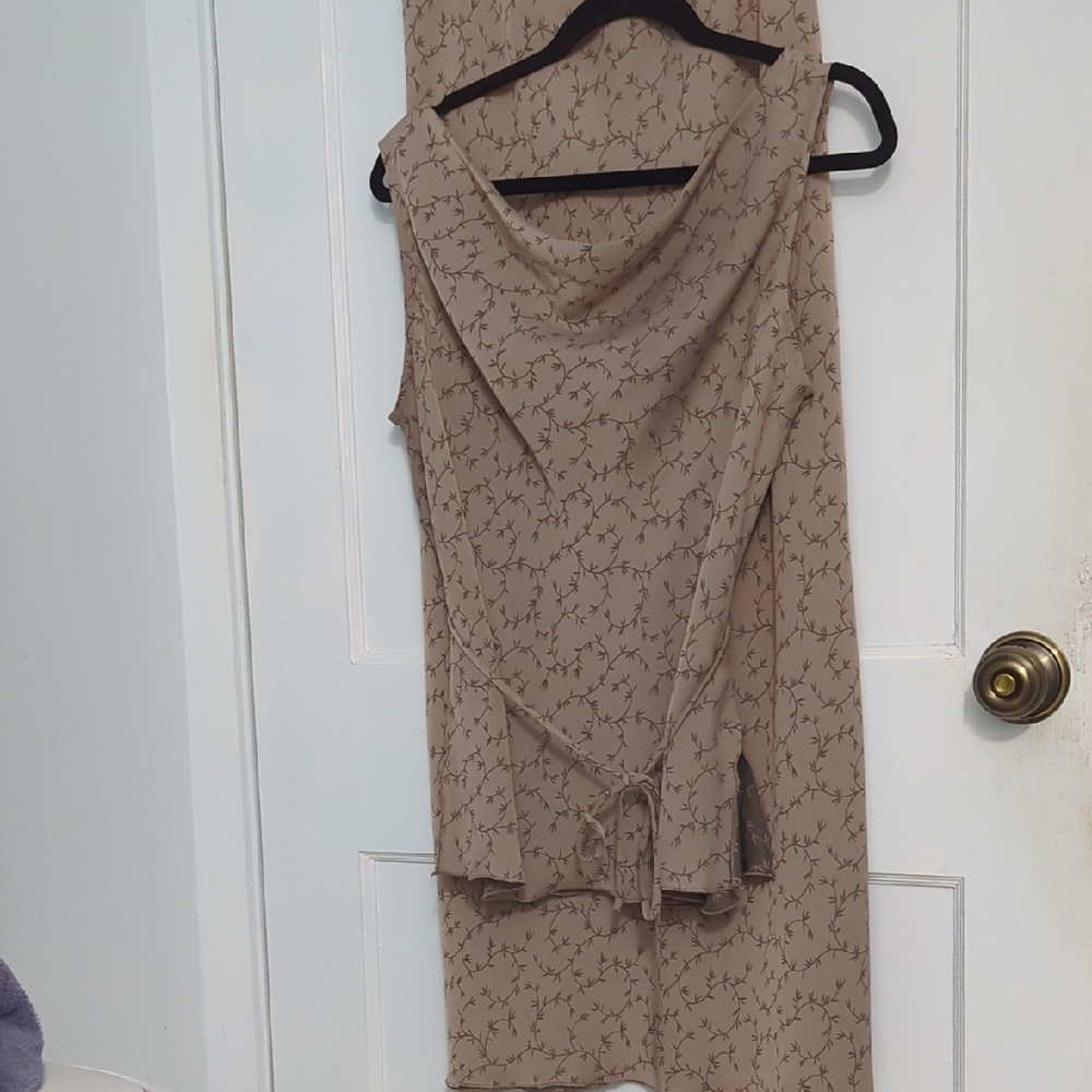 Jonathan Martin Sz 12 Top and Maxi Skirt Set with Green Vine Pattern
